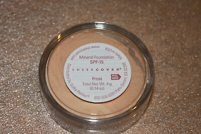 SHEER COVER MINERAL FOUNDATION FROST 4G NEW SEALED RARE $47.95
