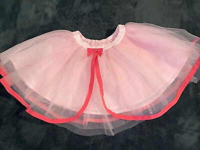 #ad Girls Pink Tutu Dance Ballet Party Skirt 4 Layers For Girls Size M 5 6 7 8 $5.00