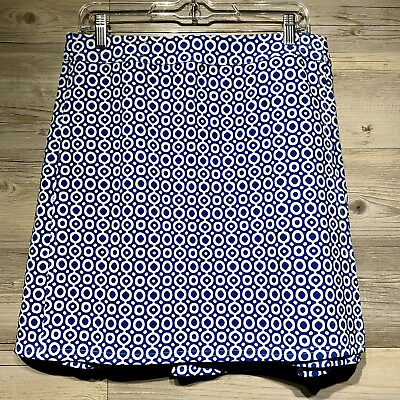 #ad #ad RipSkirt Hawaii Skirt Length 2 Sz. M 8 10 Above Knee Blue White Geometric Wrap $30.95