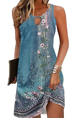 #ad Boho Floral Beach Sundresses Vacation Summer Womens Boho A Line Dresses Casua... $38.64