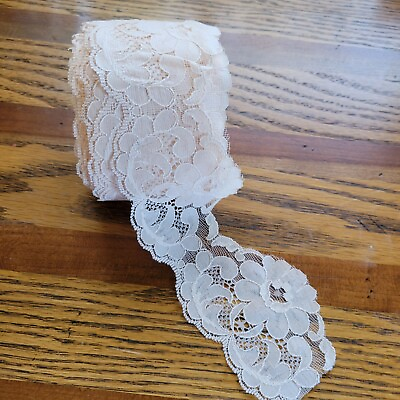 Lace Trim For Sewing By The Yard Vintage 2.5quot; Wide Bellini Peach Scalloped $3.50