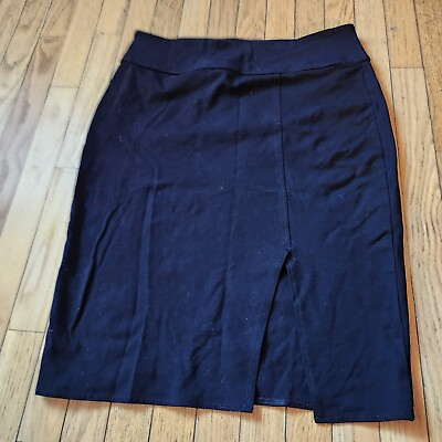 #ad Worthington Women#x27;s Stretch Pencil Skirt Black Size Large $7.49