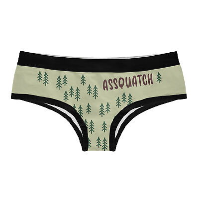 #ad Womens Assquatch Panties Funny Bikini Brief Sassquatch Bigfoot Butt Graphic Cool $7.70