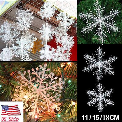 30PC Xmas White Snowflake Bunting Garland Hanging Christmas Party Decoration US $6.95