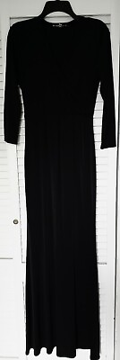 Women black maxi dress. Long sleevesize L $16.00