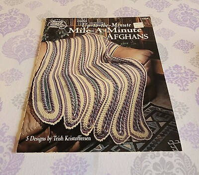 American School Needlework CROCHET UP TO THE MINUTE MILE A MINUTE AFGHANS #1224 $9.09