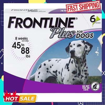 FRONTLINE Plus for Large Dog Flea and Tick Treatment 6 Doses Purple Box $39.77
