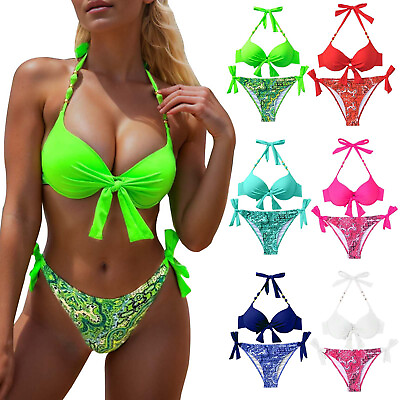 #ad Women#x27;s Sexy Fashion Bikini Strap Split Long Torso Swimsuits for Women plus Size $14.47