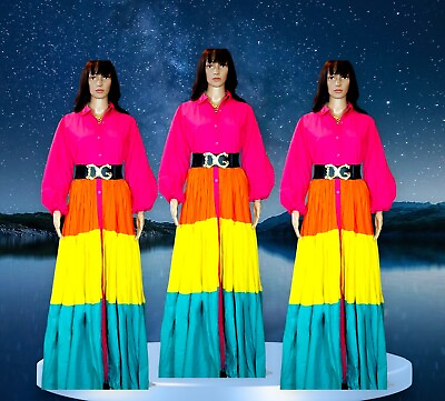 #ad Beautiful Multicolored Long Maxi Dress $70.00