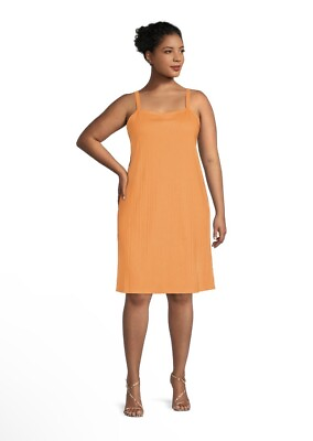 #ad #ad TERRA amp; SKY Sun Dress Size 2X 20W 22W Orange Semi Loose New $19.88