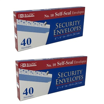 80 Peel amp; Self Seal White Letter Mailing Long Security Envelopes 4 1 8” x 9 1 2” $10.99