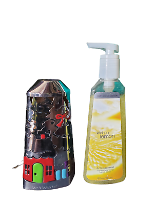 Bath Body Works Metal Deep Cleansing Hand Soap Colorful Christmas Sleeve Holder $16.98