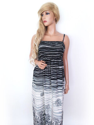 #ad DEBENHAMS Size 16 44 Black Long Maxi Dress Sleeveless $25.87