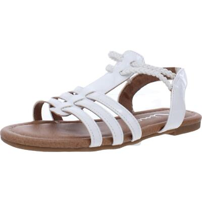Nina Girls White Gladiator Sandals Shoes 13 Medium BM Little Kid BHFO 8601 $7.99