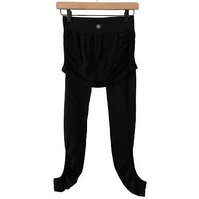 #ad Athleta Black Nylon Skirted Leggings Size XS $34.95