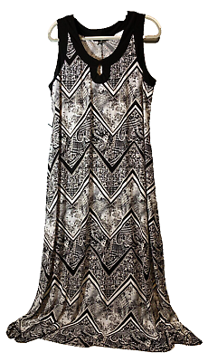 #ad Plus size 3X Sleeveless Stretch Print Maxi Dress $18.00