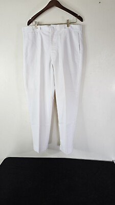 #ad #ad Vtg Men#x27;s Sears Roebucks WHITE Slacks Pants Perma Prest 38x29 1980#x27;s USA MADE $17.79