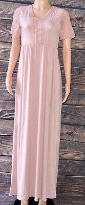#ad #ad Women Short Sleeves V Neck Maxi Dress Casual Long Size Large $17.99