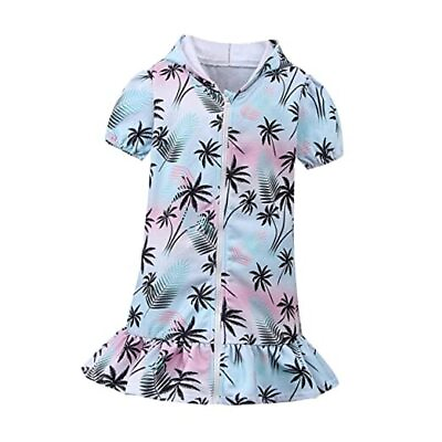 #ad Girls Swim Cover Up Little Girls Terry Coverups Kids Bathing 6 7 Years Leaf $44.71