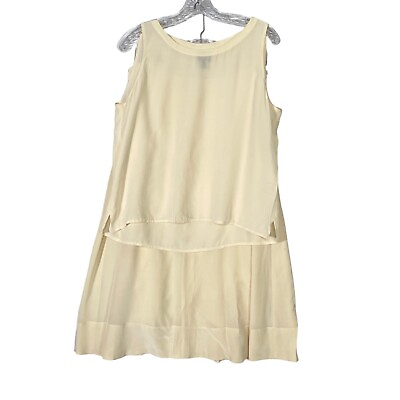 Eileen Fisher Skirt Set Womens Petite Medium Skirt Petite L Top Slip 100% Silk $46.16