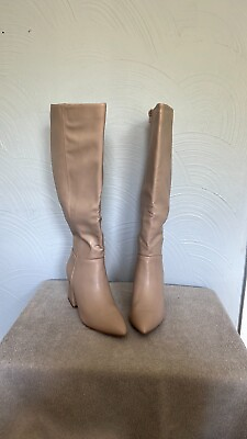 #ad Journee Womens 7 Knee High Boot X Wide Calf Block Heel Classic Sleek Comfort NEW $28.99