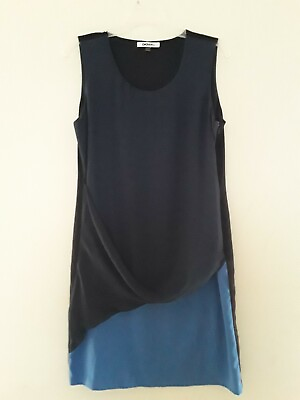 #ad DKNYC Naby Blue Black Cocktail Dress Size 10 $18.99