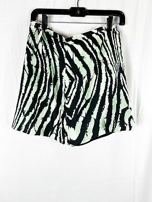 #ad Roberto Cavalli Mint Green and Black mini skirt Size 44 $727 $49.99