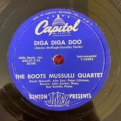 #ad CAPITOL 7 65002 The Boots Mussulli Quartet 78rpm Jazz Cool Jazz 1954 Video $10.81
