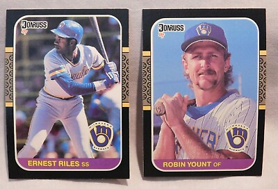 #ad 1987 Donruss Milwaukee Brewers Baseball Card Pick one $1.00