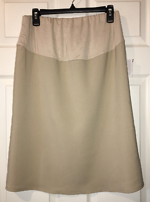QT Fashion Khaki Tan Maternity Knit Pencil Skirt Size X Large $14.99