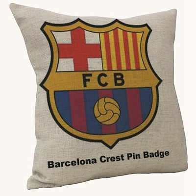 #ad #ad 45cm Print Decorative Pillow Barcelona Football Cushion Cover Sofa Home Decor $4.39