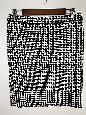 #ad #ad Talbots Womens 8 Petite Black And White Patterned Pencil Skirt Short New Career $25.00