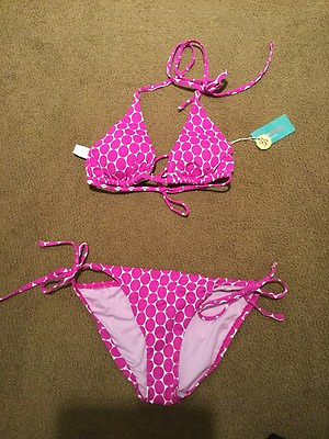 #ad Echo Pink Dot String Bikini J25 $24.78
