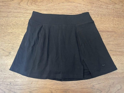 #ad PINK Victoria’s Secret Pure Black Solid X LARGE Cotton Active Skort Skirt VS $14.99