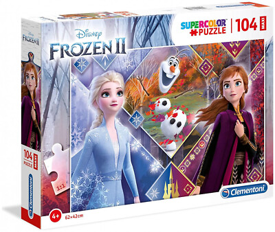 #ad Clementoni 23739 Puzzle 104 Pcs. Disney Frozen 2 Maxi for 4 Years $13.36