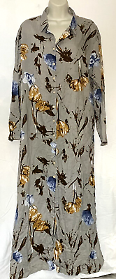 #ad ZANZEA Women#x27;s Floral Print Blue Grey Summer Casual Loose Long Maxi Dress XL $21.99