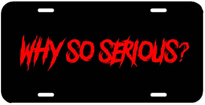 #ad Why So Serious License Plate Frame Joker Funny Cover Front Plate Red $12.99