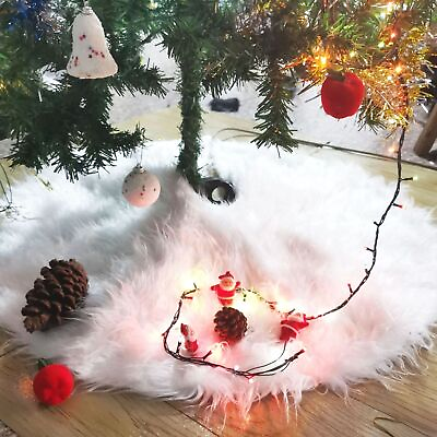 #ad 78 122cm Christmas Tree Skirt Tree Mat Xmas Holiday Party Decorations Ornaments $14.99