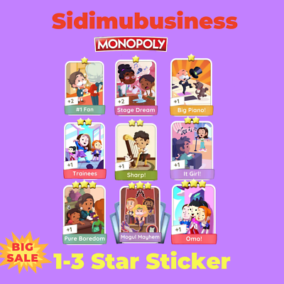 #ad Monopoly Go ⭐⭐⭐All 1 Star 2 Star 3 Star Stickers ⚡Fast delivery⚡ Cheap🔥🔥🔥 $2.99