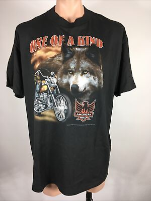 #ad #ad 92 VINTAGE 3D EMBLEM ONE OF A KIND WOLF COUNTRY BOYS SHIRLEY IN T SHIRT SZ XL $124.95