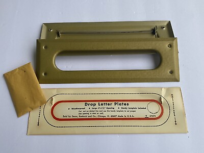 #ad NOS Vintage Mail Slot Brass Letter Plate Sears amp; Roebuck Weatherproof $33.75