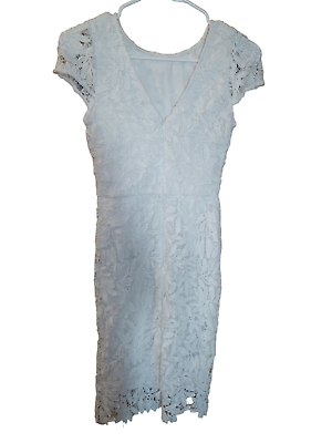 #ad Blush Mark Women#x27;s White Lace Dress Lined Size XS $9.99