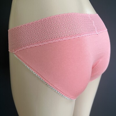 #ad Pink Lacey Bikini Panties Size Medium $15.00