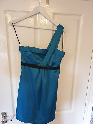 #ad River Island Gorgeous Green And Black Cocktail Dress Size 10 GBP 8.54