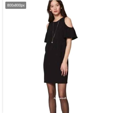 Libby Edelman Cold Shoulder Little Black Dress xs $37.90
