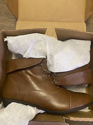 #ad Comfortview Women#x27;s Darcy Bootie Lace Up Ankle Boot Size 12M $42.99