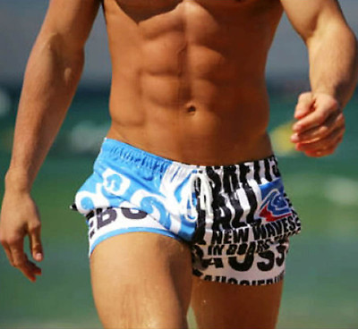 #ad #ad Men#x27;s Cotton Blend Swim Trunks Board Beach Short Swimwear Household Wear Shorts $13.76