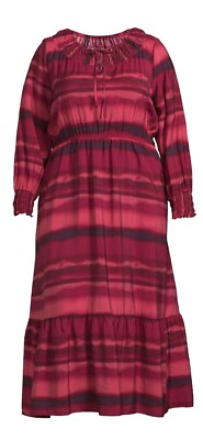 #ad Terra amp; Sky Plus Peasant Long Sleeve Maxi Dress w pockets Size 2X 20W 22W $25.00