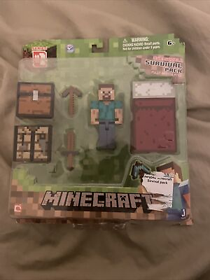 #ad Official Minecraft 2014 Series 1 Overworld Player Survival Pack Playset $18.00