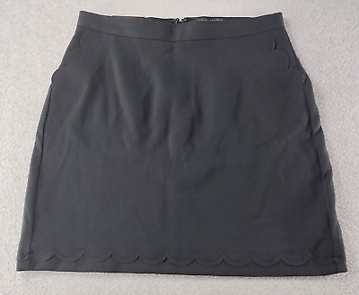 #ad #ad NWT Banana Republic Black Pockets Back Zip Midi Skirt Women’s Size 4 $24.99